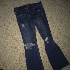 American Eagle Jeans- Artist Flare distressed